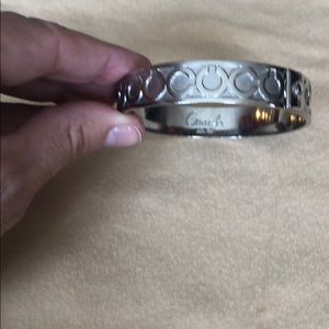 Coach silver bangle bracelet